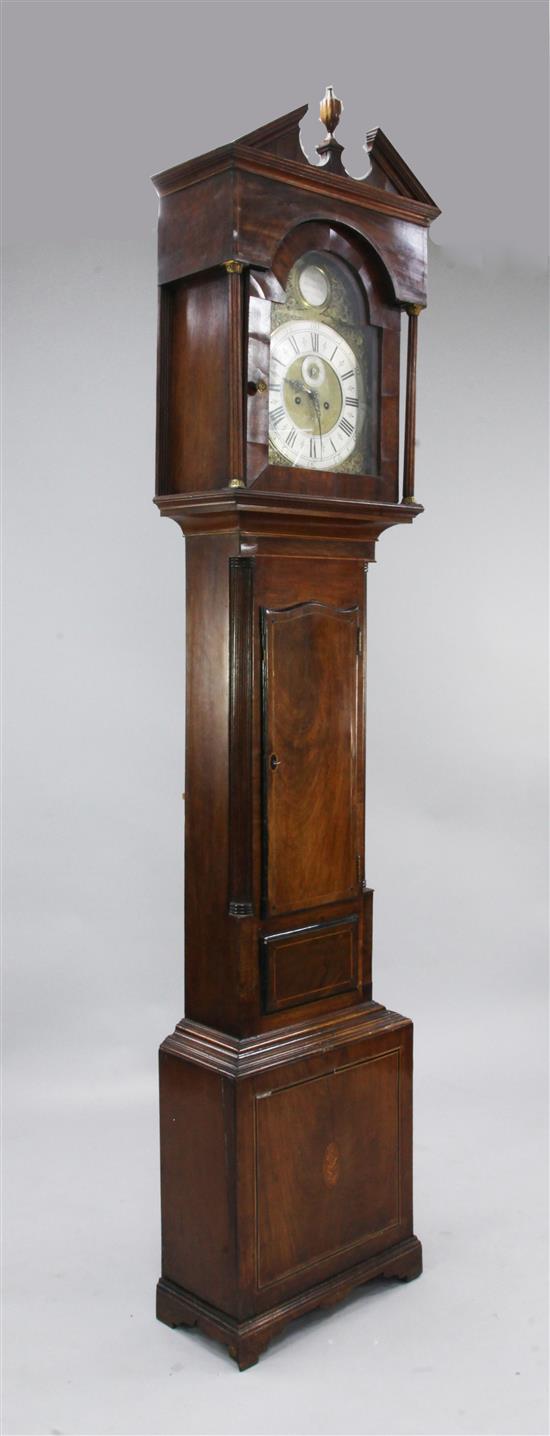 William Hildrith, Bristol. A George III inlaid mahogany eight day longcase clock, 7ft 9in.